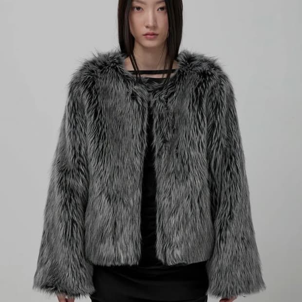 Fur Jacket (FL-046_Charcoal)