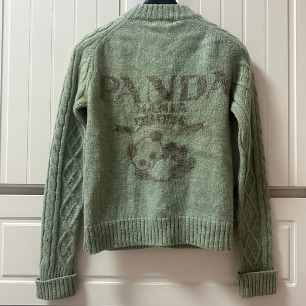 히스테릭 글래머 판다 니트 가디건 