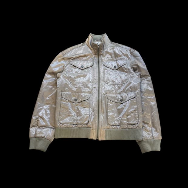 알마니 익스체인지 새틴 유틸리티 자켓