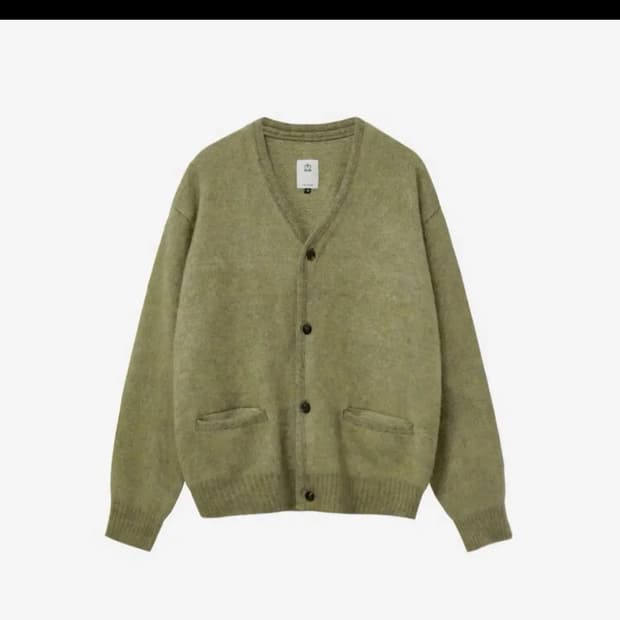 폴리테루 올리브 모헤어 가디건 판매합니다