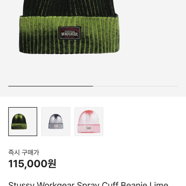 스투시 워크기어 비니