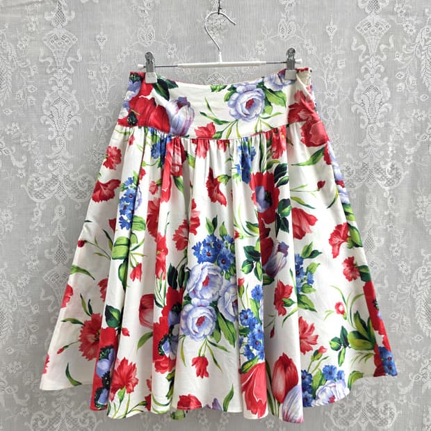 00s 랄프로렌 플라워 스커트 (made in japan)