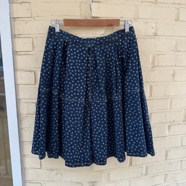 Red valentino dot skirt
