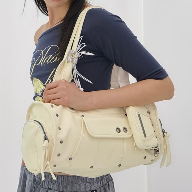 팬시클럽 fancyclub 벨 스터드 백 & 월렛 / 레몬