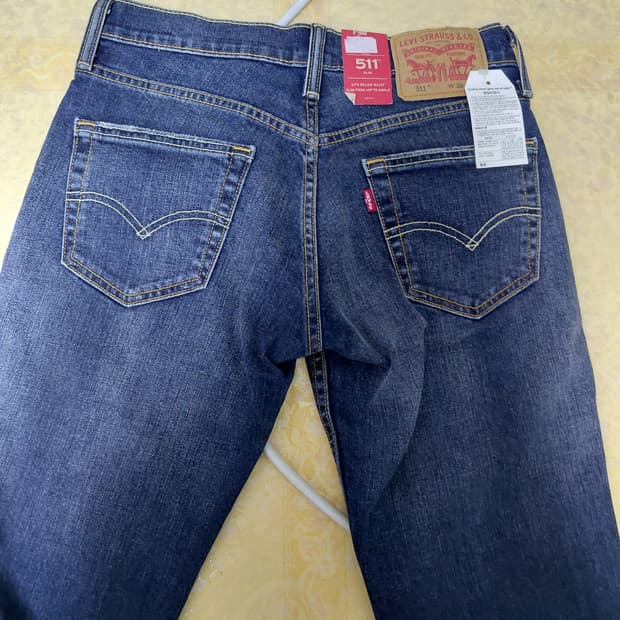 새상품) 리바이스 로우라이즈 스트레이트 데미지드진