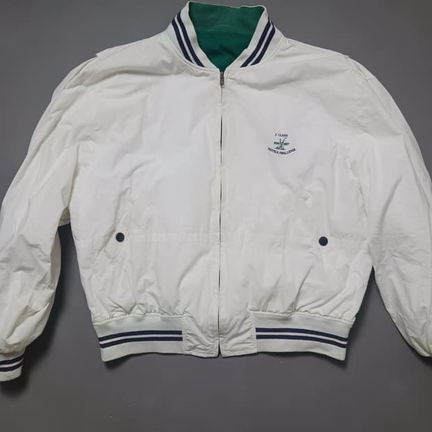 [XL] 노티카 재팬 90S 리버시블 봄버 자켓 그린/화이트