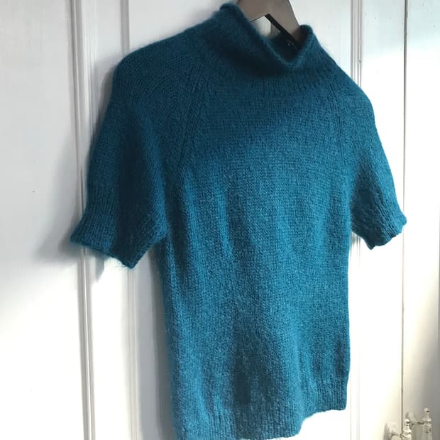 cyan half knit