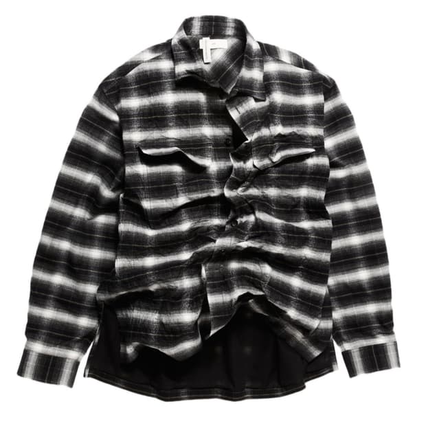 H&M 에이치엔엠 x 글렌 마틴스 플란넬 오버 셔츠 블랙 체크