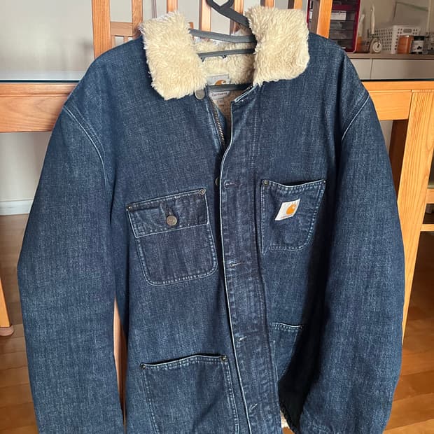 칼하트 양털 데님 워크 자켓