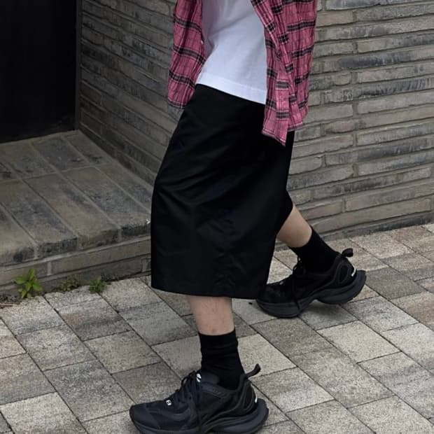 Mjd 리나일론 와이드 카펜터 버뮤다 팬츠
