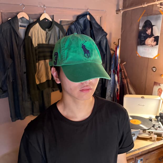 90S POLO RALPH LAUREN 그린 빈티지 볼캡