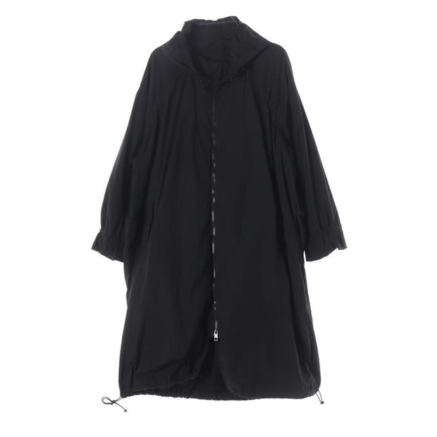ZARA 블랙 오버핏 후드 롱 야상 S-M