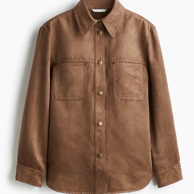 H&M 스웨이드 셔츠