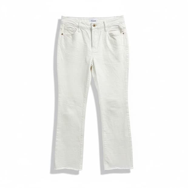 Frame denim pants ivory 25