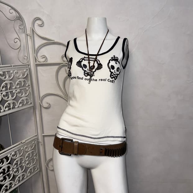 Ba-tsu club black&white devil sleeveless