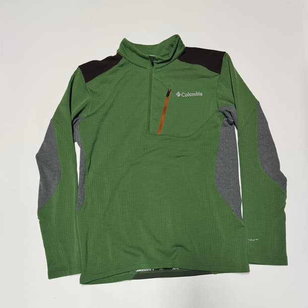 컬럼비아 옴니히트 발열 등산 반집업 티셔츠 M