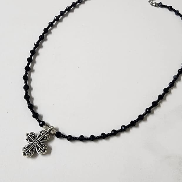 빈티지 십자가 목걸이