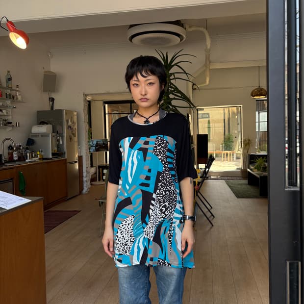 빈티지 패턴 탑