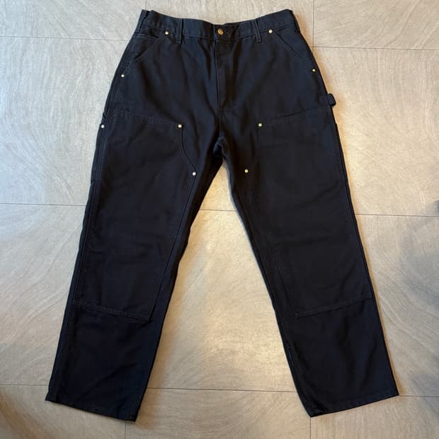칼하트 정품 블랙 더블니 팬츠 바지