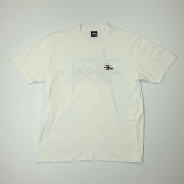 스투시 백로고 코튼 티셔츠 화이트 (L)
