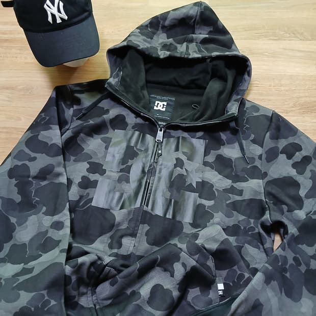 DC 디씨슈즈 카모 밀리터리 후드집업 후디 자켓
