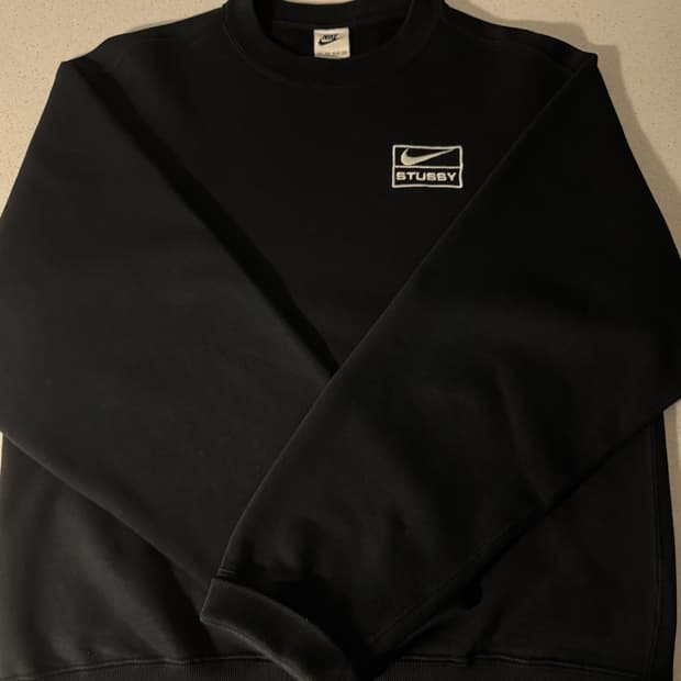 (XXS) (95~100) 나이키 스투시 맨투맨 블랙