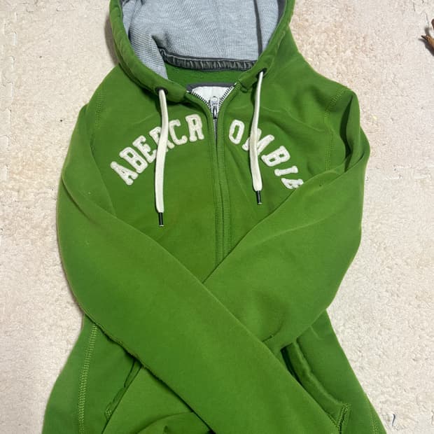 아베크롬비 슬림핏 그린 후드집업