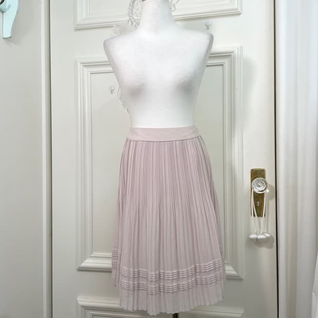 ANYSIS pink beautiful pleats midi skirt