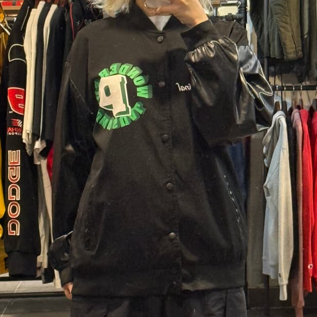 [NO.9]VTG 새틴 바시티 자켓