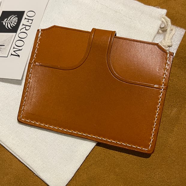 에이징 소가죽 슬림 카드지갑