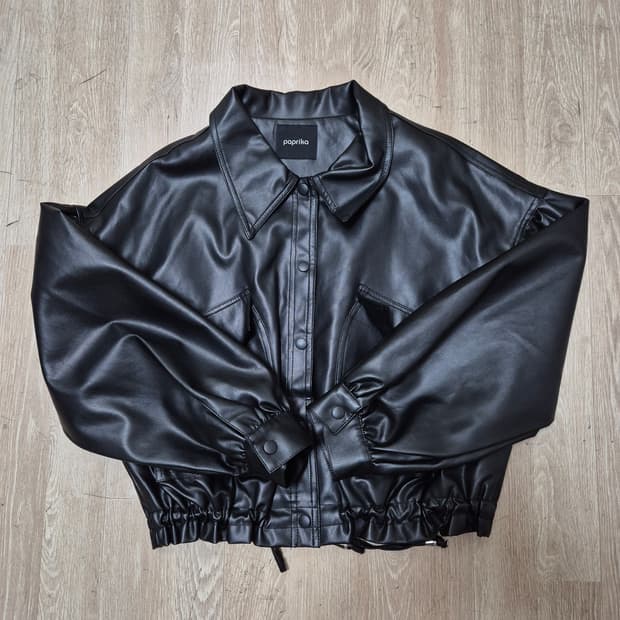 PAPRIKA 파프리카 여성 크롭 레더 가죽자켓 88-96-160