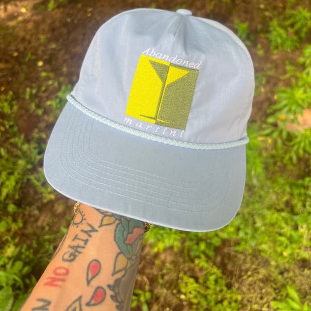 Am record sky blue cap