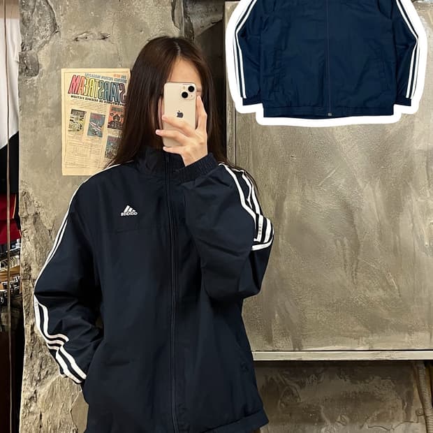 아디다스 바람막이 네이비 S #csz650
