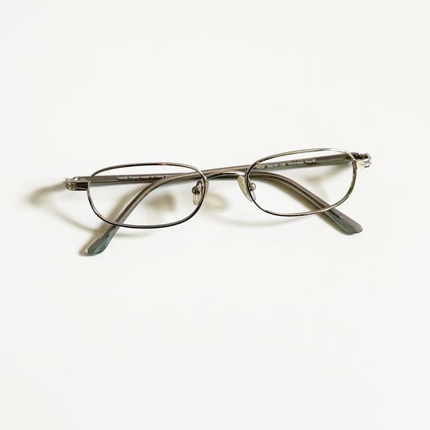 HAVIS 실버 슬림 스퀘어 메탈 빈티지 안경