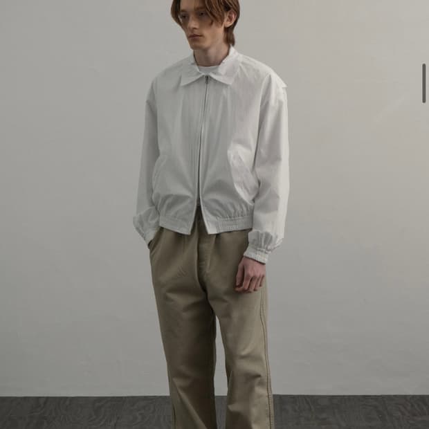 블랙모먼트 오버사이즈 코튼 밴딩 집업 자켓 블루종 판매