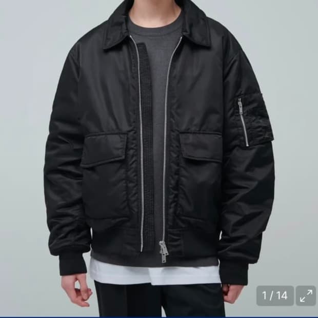 무신사 스탠다드 칼라드 봄버 자켓 XL A-2스타일