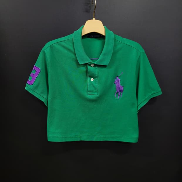 Ralph Lauren 랄프로렌 빅포니 자수로고 리폼 크롭 셔츠