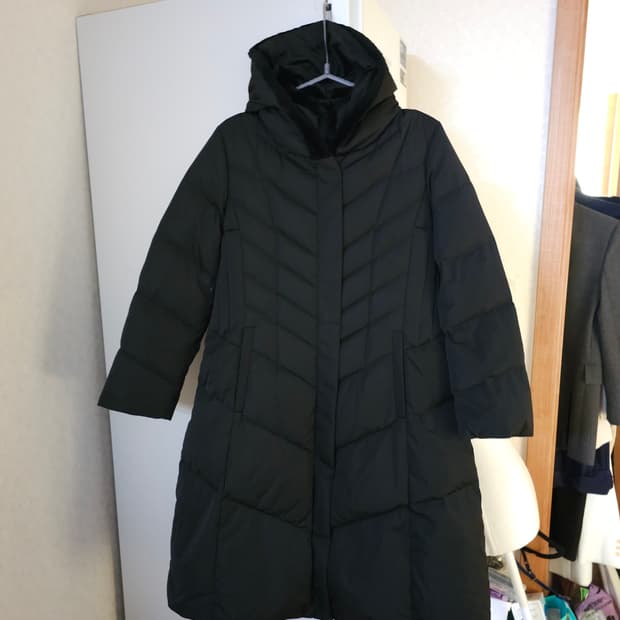 지센 토끼털 트리밍 구스다운 롱패딩