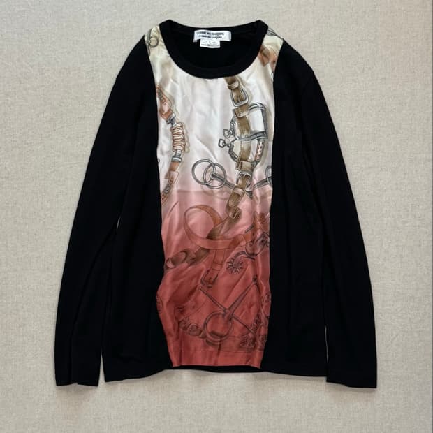 꼼데가르송 꼼꼼 17aw 실크 도킹 울 슬리브