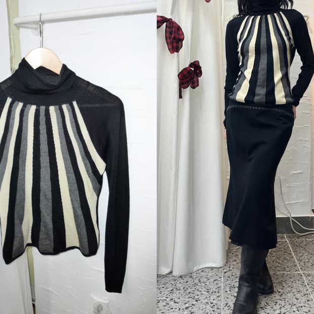 flow stripe polar knit