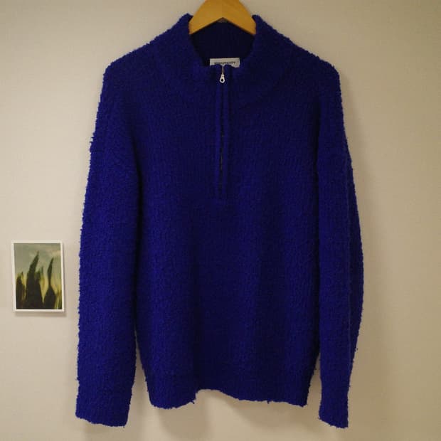 999휴머니티 부클 하프 집업 블루