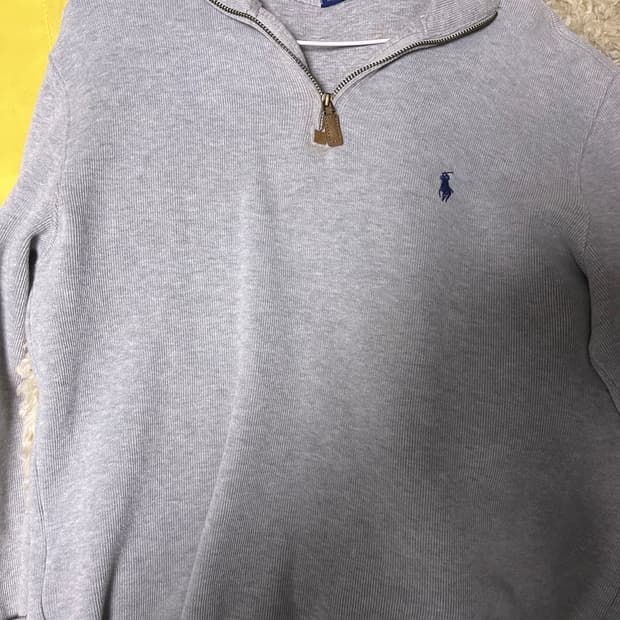 폴로 반집업 니트 