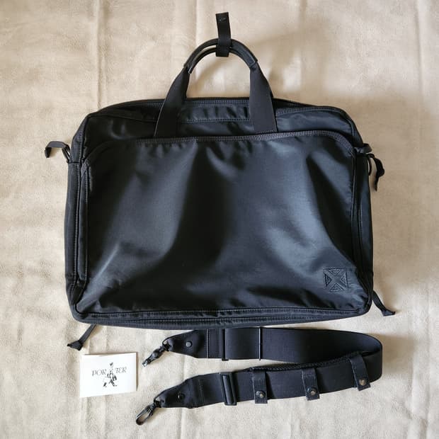 요시다 포터 Luggage Label 러기지 라벨 제트 블랙 브리프케이스
