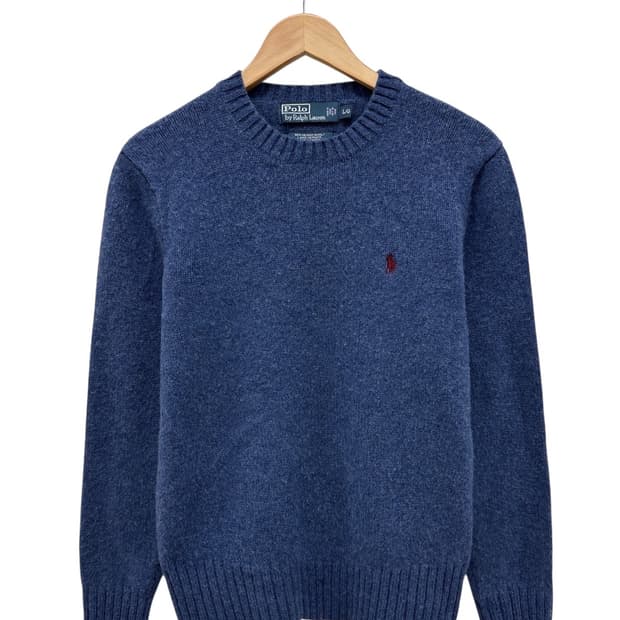 00s 폴로 울 니트 인디고블루 (L)