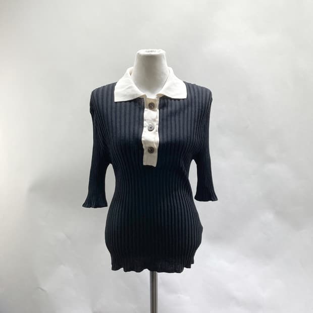 JAJU 여성 캐주얼카라반팔 S 