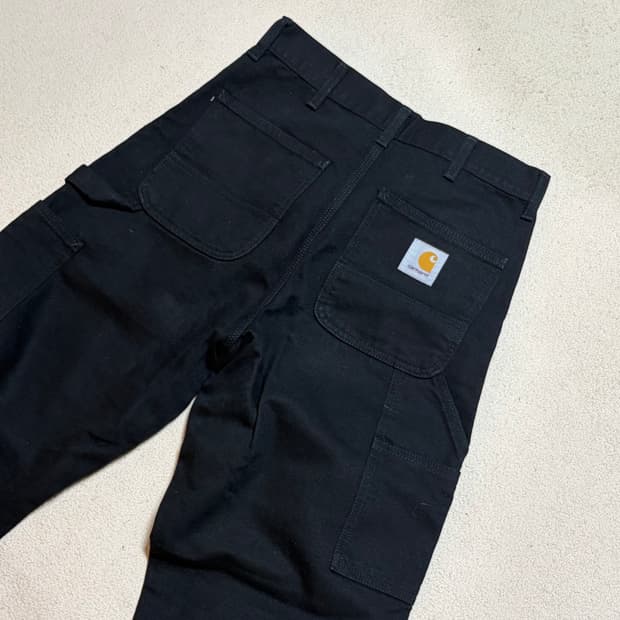 칼하트 더블 니 팬츠 블랙 28x32