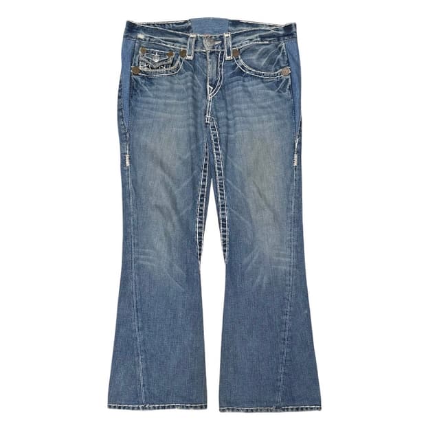 트루릴리전 빌리 수퍼 T 부츠컷 데님 팬츠