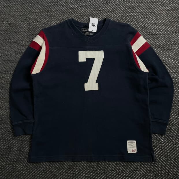 아베크롬비 앤 피치 넘버로고 럭비 긴팔 티셔츠 o 4305