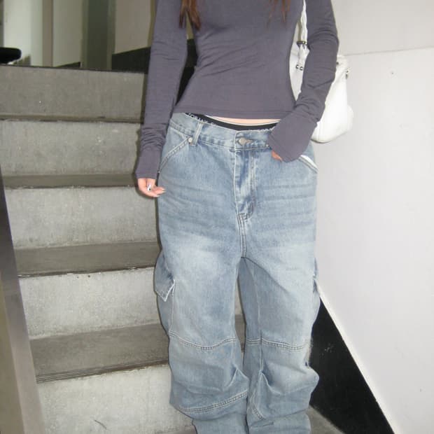 아워캐비넷 chance cargo denim pants (새상품)(M)