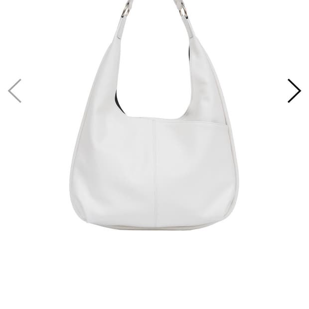 여밈 미디움 슬래쉬 호보백 (크림)